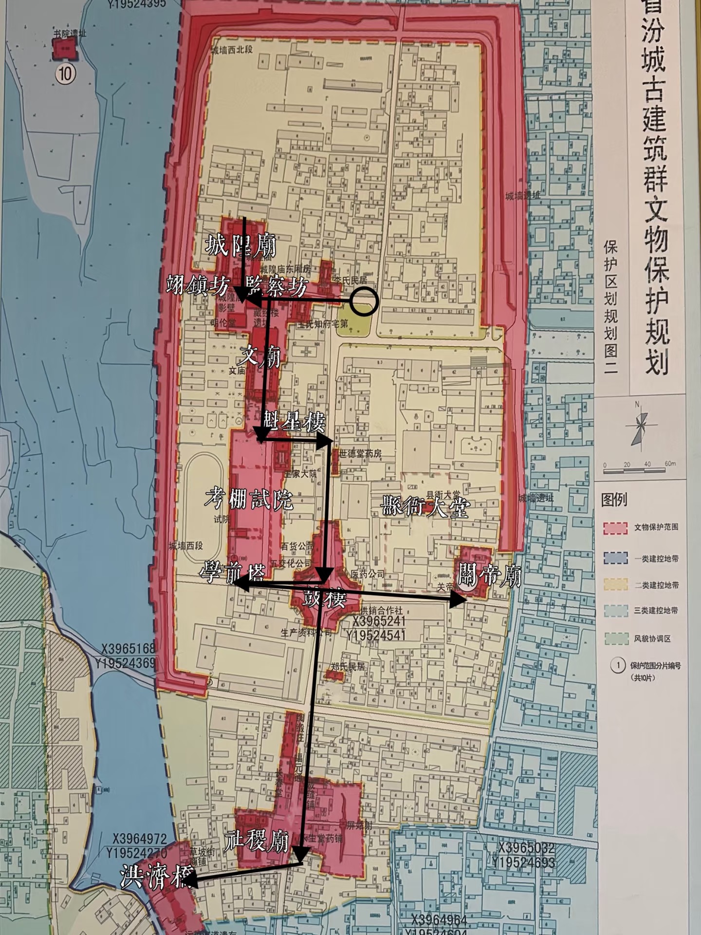 汾城古建筑群导览图